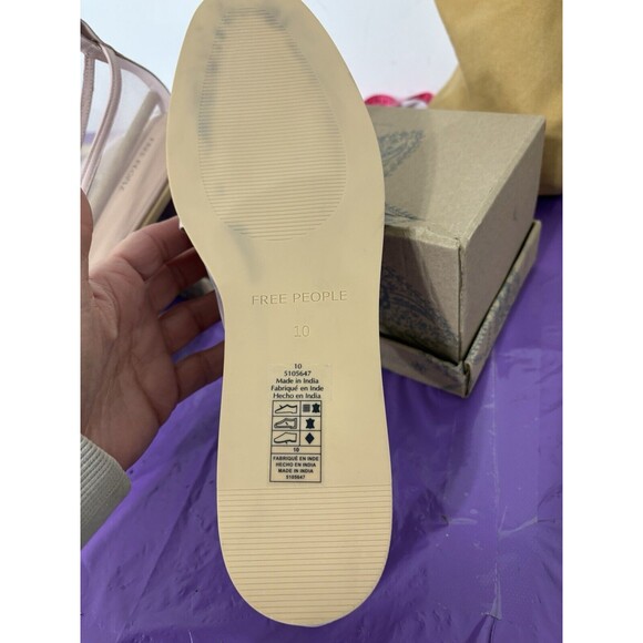 Free People Mesh Mania Bow Flat in Cloud Pink Size US9 Revolver New In Box - Picture 10 of 15